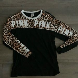 RARE VS PINK Leopard Long Sleeve Tee